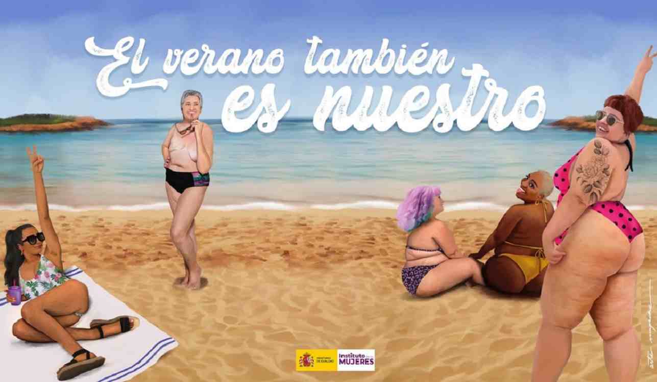 Cartel de la campaña ’El verano también es nuestro’ del Instituto de las Mujeres. Ministerio de Igualdad
