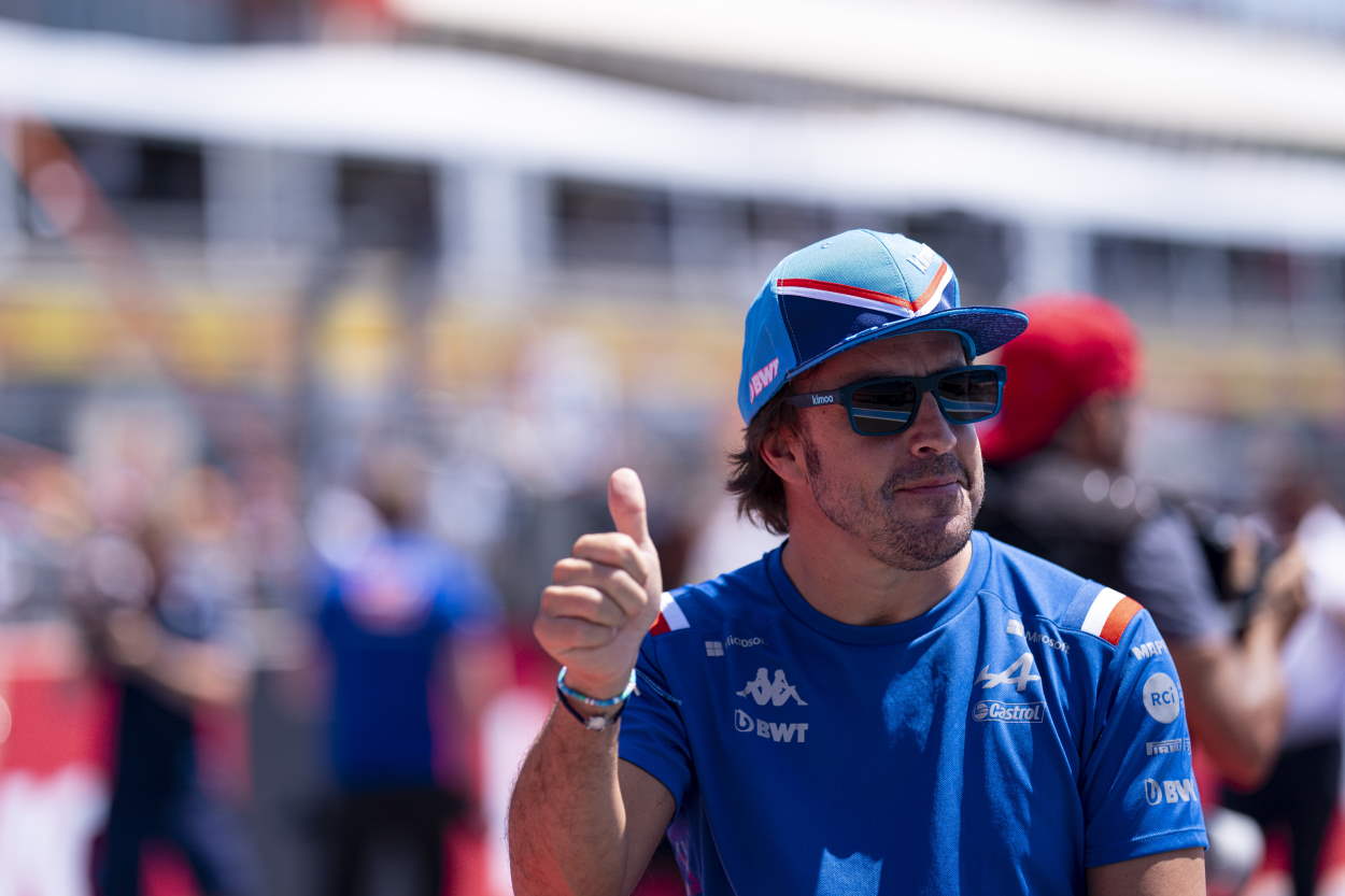 Fernando Alonso en las horas previas al inicio del GP de Francia de 2022. EP.