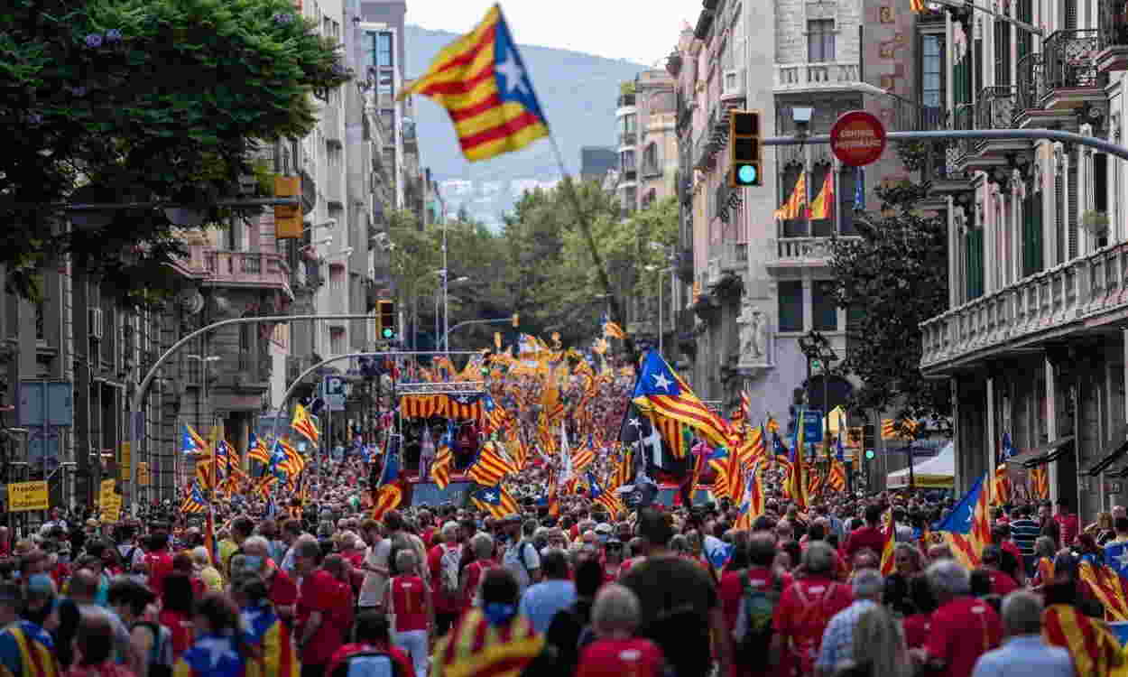 Imagen de archivo de la Diada en Cataluña. EP