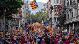 Imagen de archivo de la Diada en Cataluña. EP