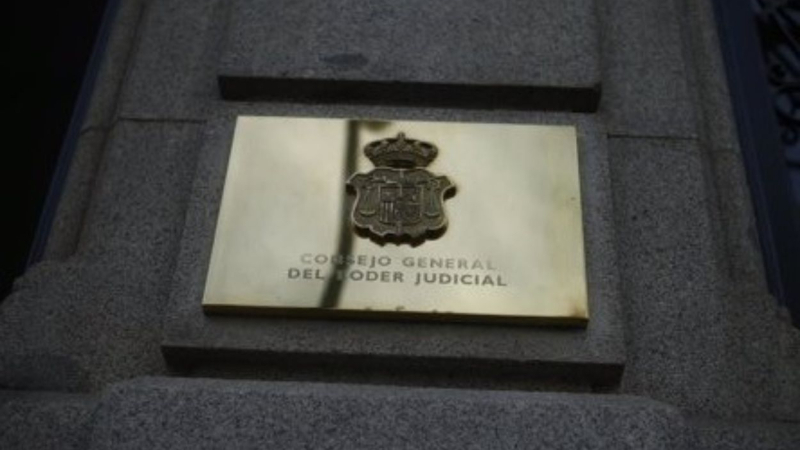 Imagen de archivo de la placa del Consejo General del Poder Judicial