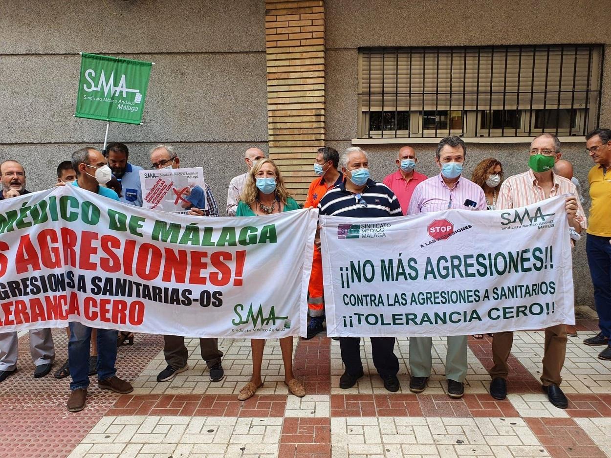 Imagen de la concentración contra las agresiones.