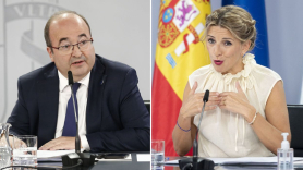 El ministro de Cultura, Miquel Iceta, y la ministra de Trabajo, Yolanda Díaz.