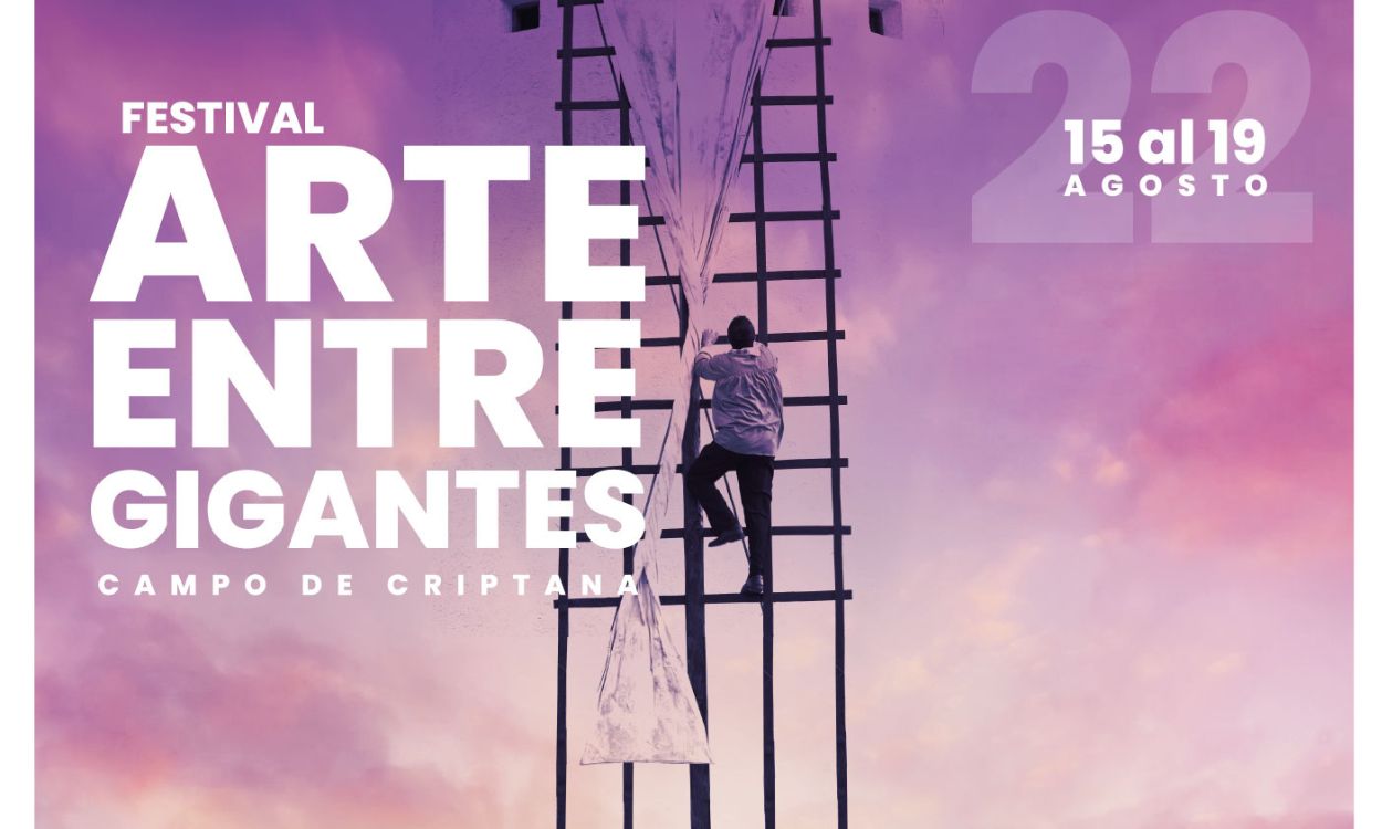 Cartel oficial del festival 'Arte entre gigantes'. Orquesta Ciudad de La Mancha.
