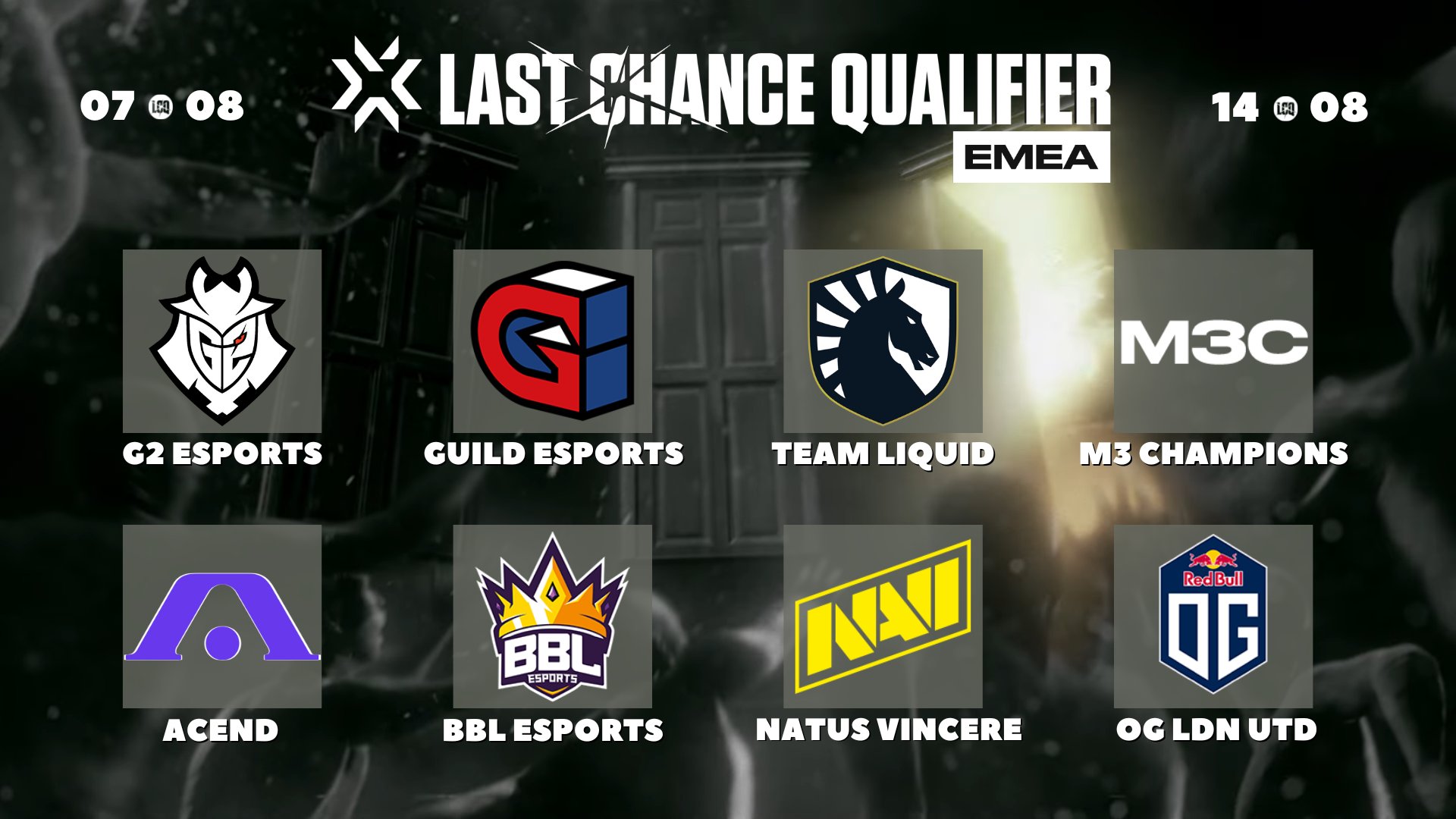 Equipos del VALORANT Last Chance Qualifier EMEA