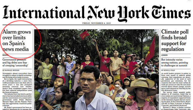 ‘The New York Times’ acusa a ‘El País’ de “usar sus páginas para llevar a cabo una ‘vendetta’ corporativa"