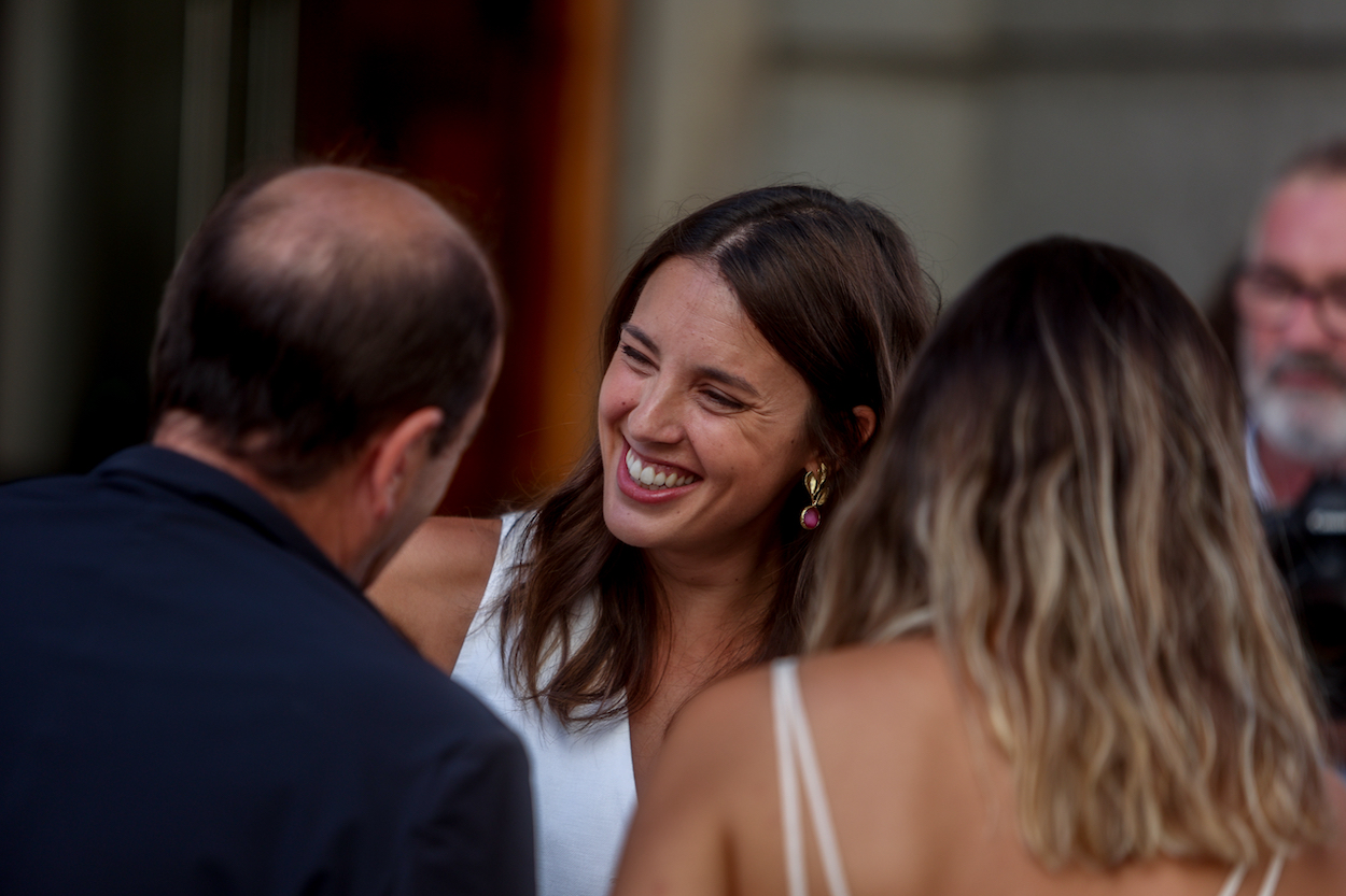 La ministra de Igualdad, Irene Montero, a su llegada a una sesión plenaria, en el Congreso de los Diputados