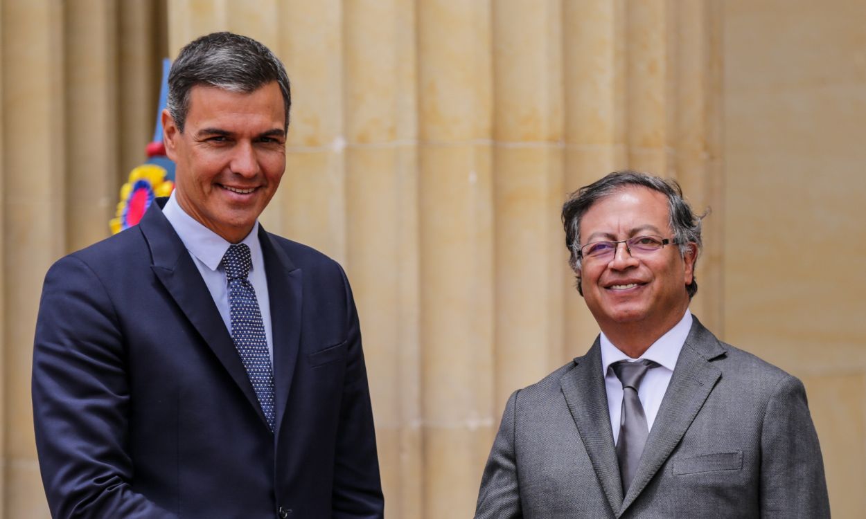 Los presidentes Pedro Sánchez y Gustavo Petro, en un encuentro oficial en Colombia