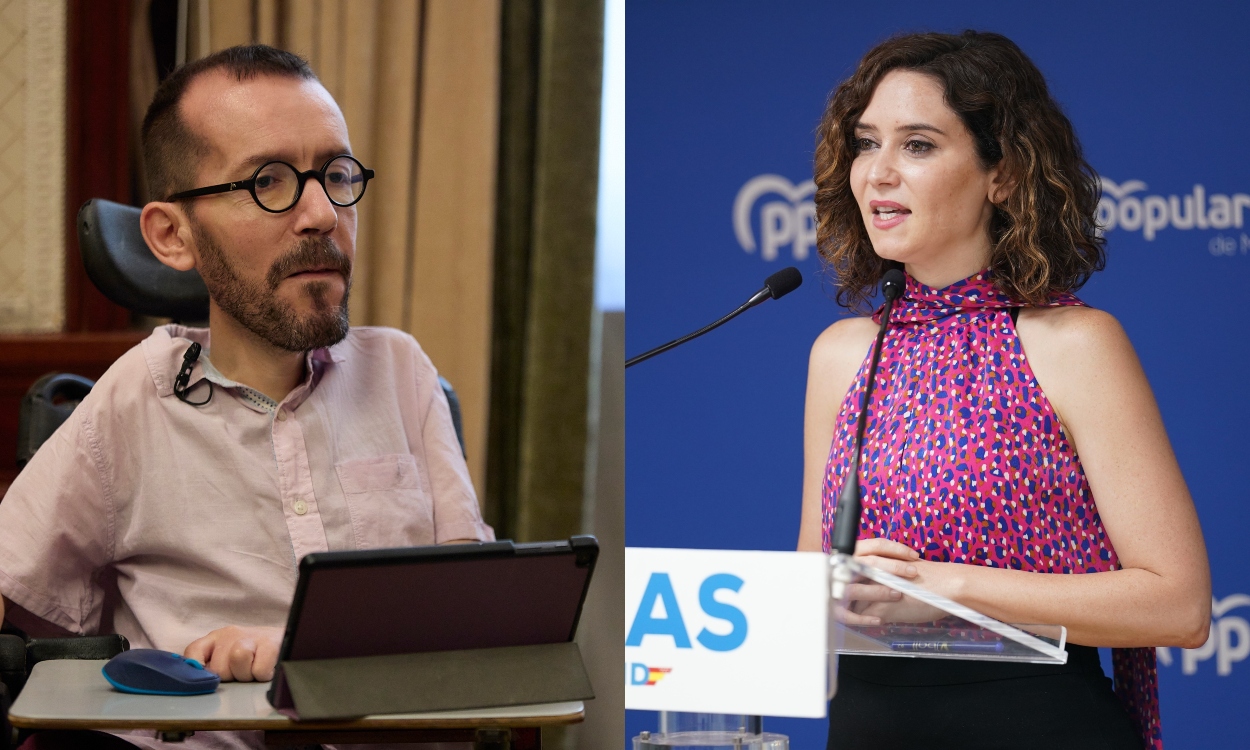 Pablo Echenique e Isabel Díaz Ayuso. Elaboración propia / EP.