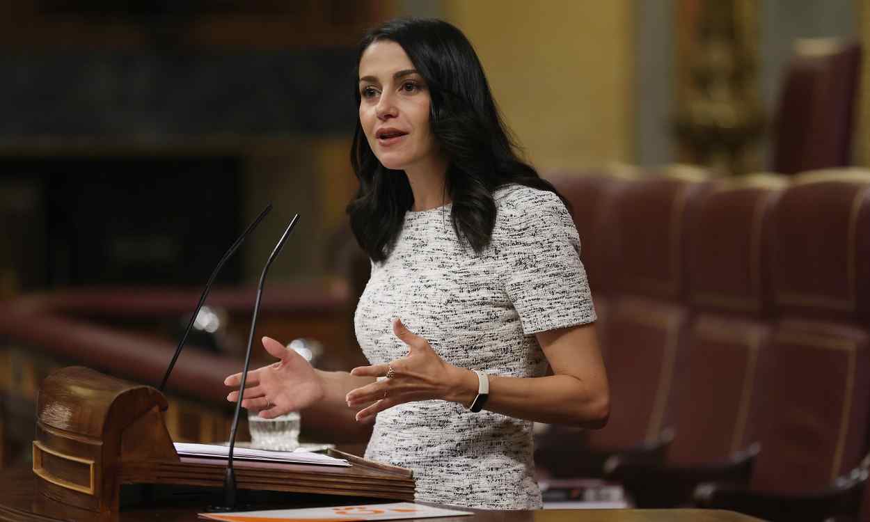 La presidenta de Ciudadanos, Inés Arrimadas, en el Congreso. EP