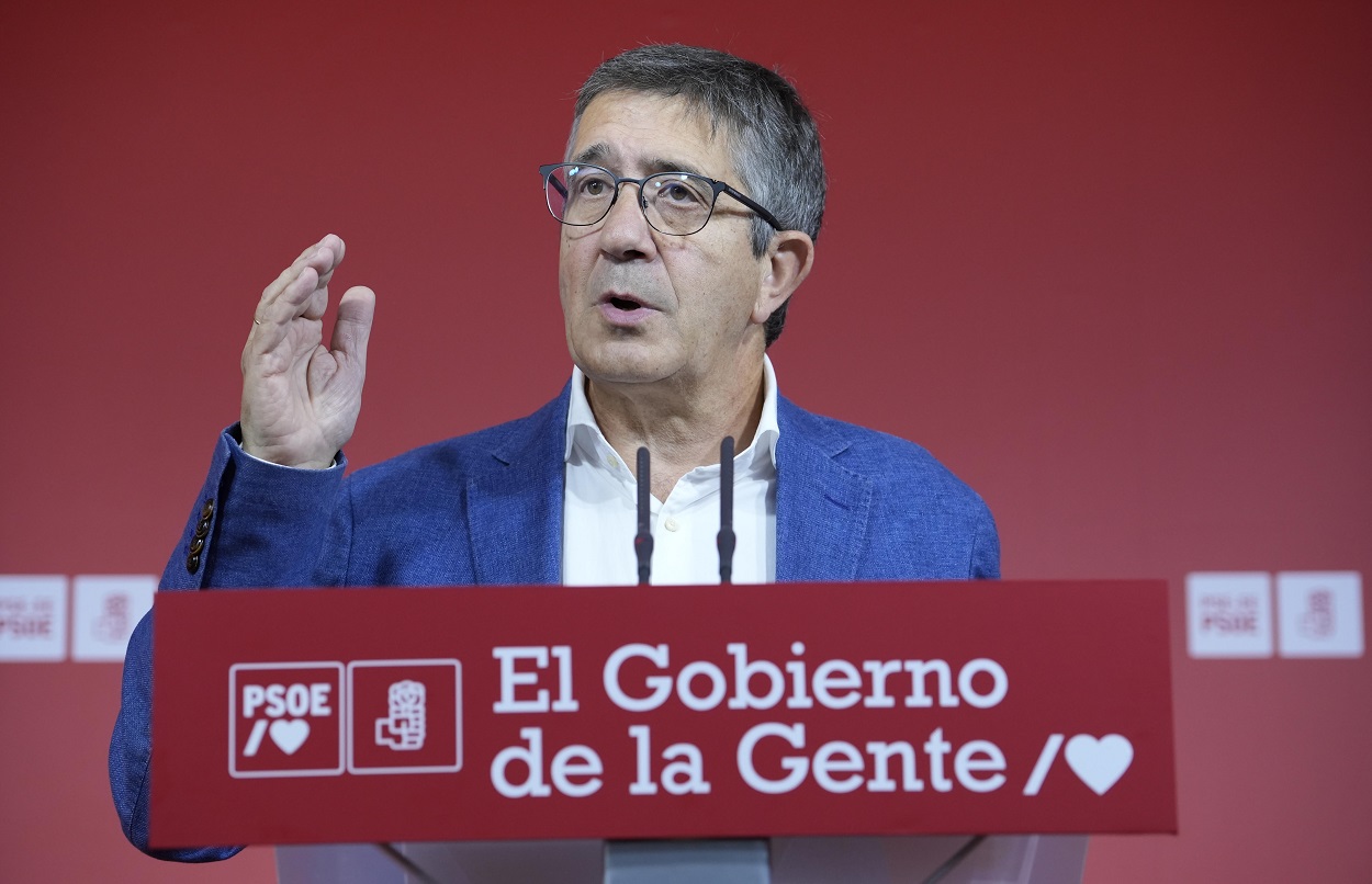 Patxi López en rueda de prensa. EP.