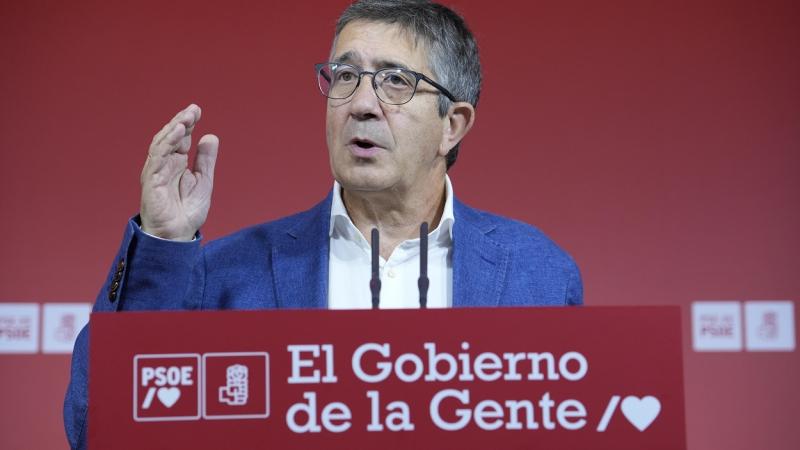 Patxi López en rueda de prensa. EP.