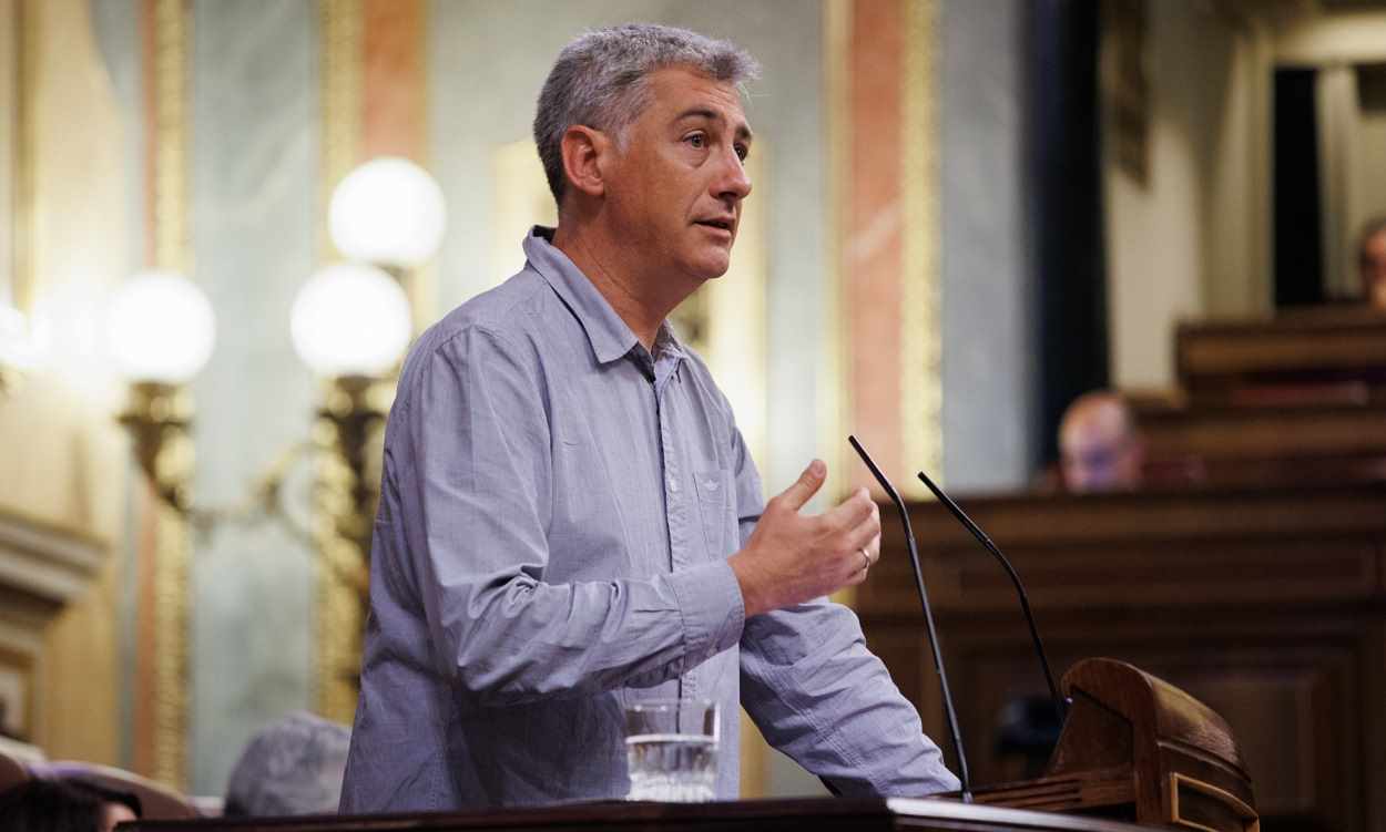 El diputado de EH Bildu, Oskar Matute, en el Congreso. EP