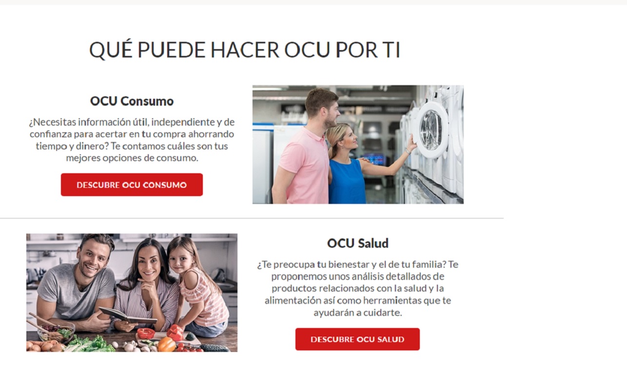 Página web de la OCU.