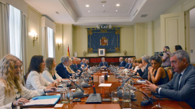 Vocales del CGPJ durante un pleno en una fotografía de archivo.