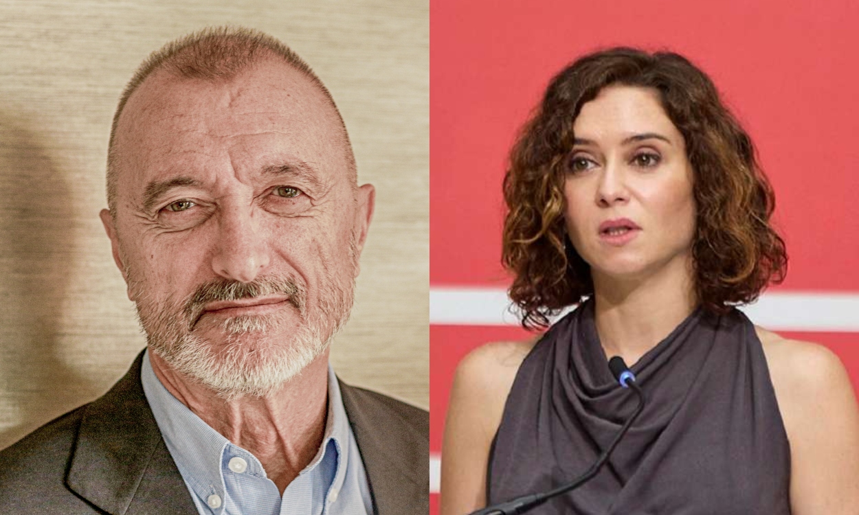 Arturo Pérez Reverte e Isabel Díaz Ayuso. Elaboración propia / EP.