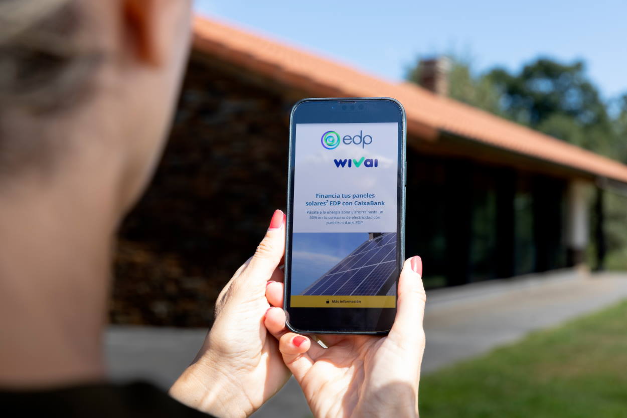 Las instalaciones fotovoltaicas de EDP pueden contratarse a través de Wivai con financiación de CaixaBank