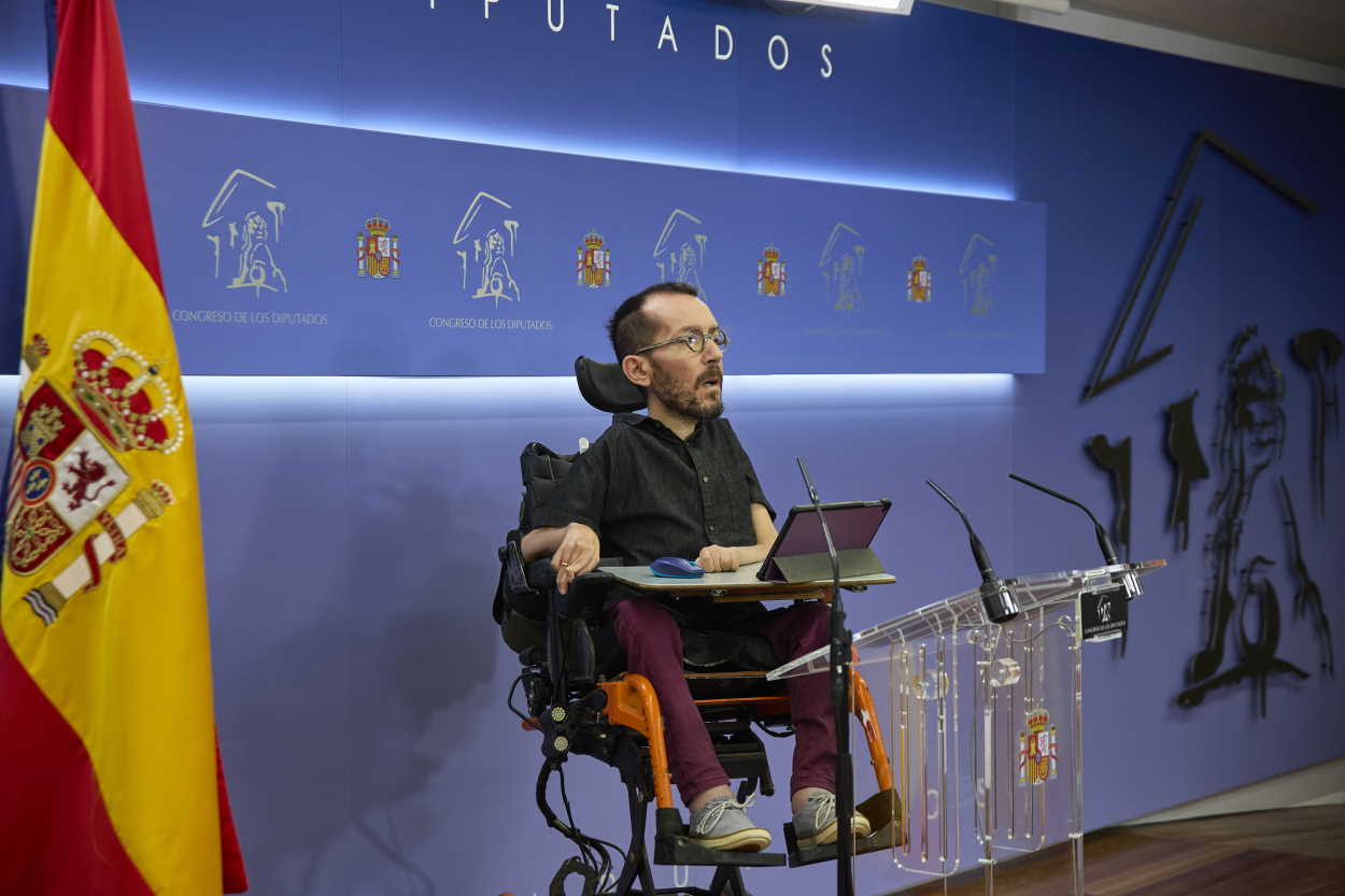 El portavoz de Unidas Podemos en el Congreso, Pablo Echenique. EP