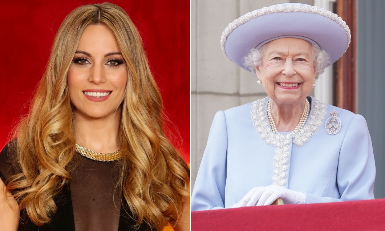 Edurne y la reina Isabel II.