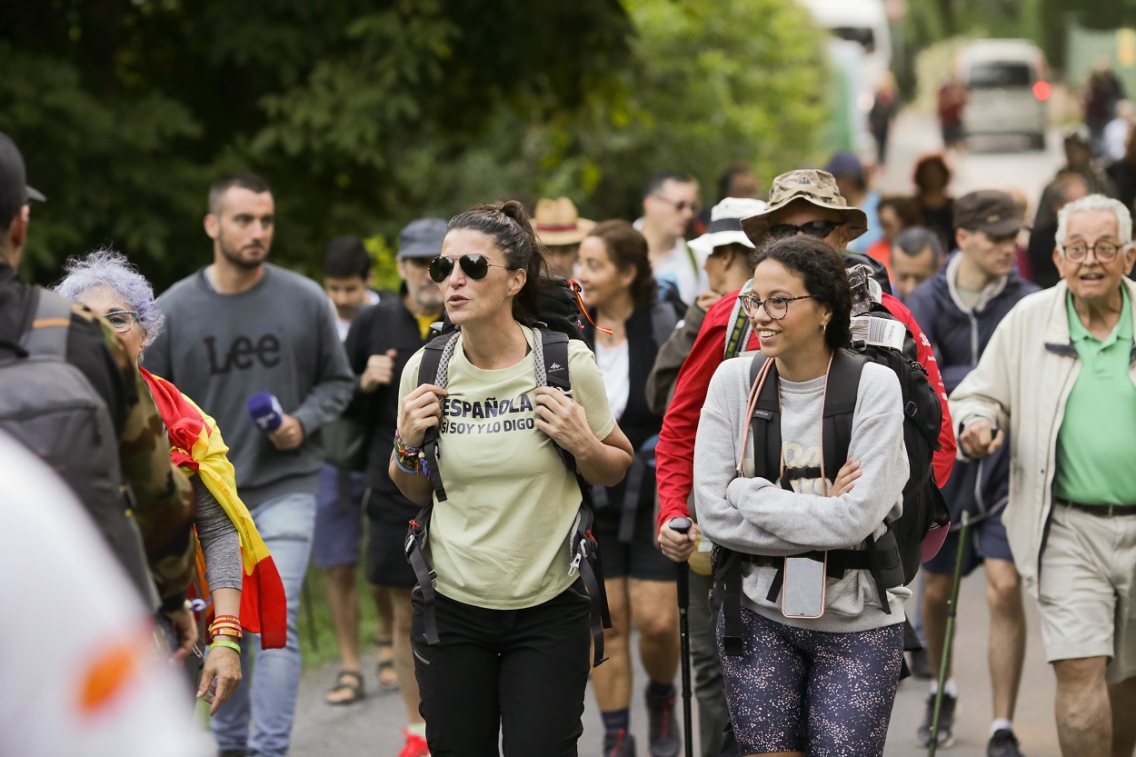 Macarena Olona, en el Camino de Santiago. EP