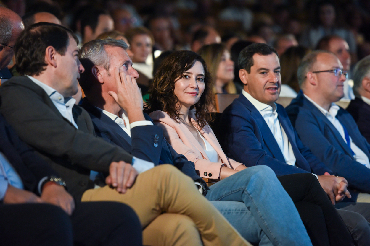 La presidenta de la Comunidad de Madrid, Isabel Díaz Ayuso, durante la celebración de XXV la Unión Interparlamentaria Popular en el Hotel Beatriz, a 17 de septiembre de 2022, en Toledo, Castilla La Mancha, (España). EP