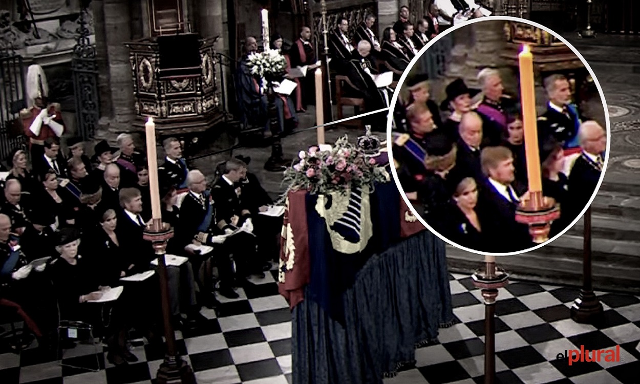 Los reyes eméritos junto a Felipe VI y Letizia en la Abadía de Westminster. ElPlural