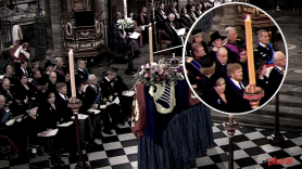 Los reyes eméritos junto a Felipe VI y Letizia en la Abadía de Westminster. ElPlural