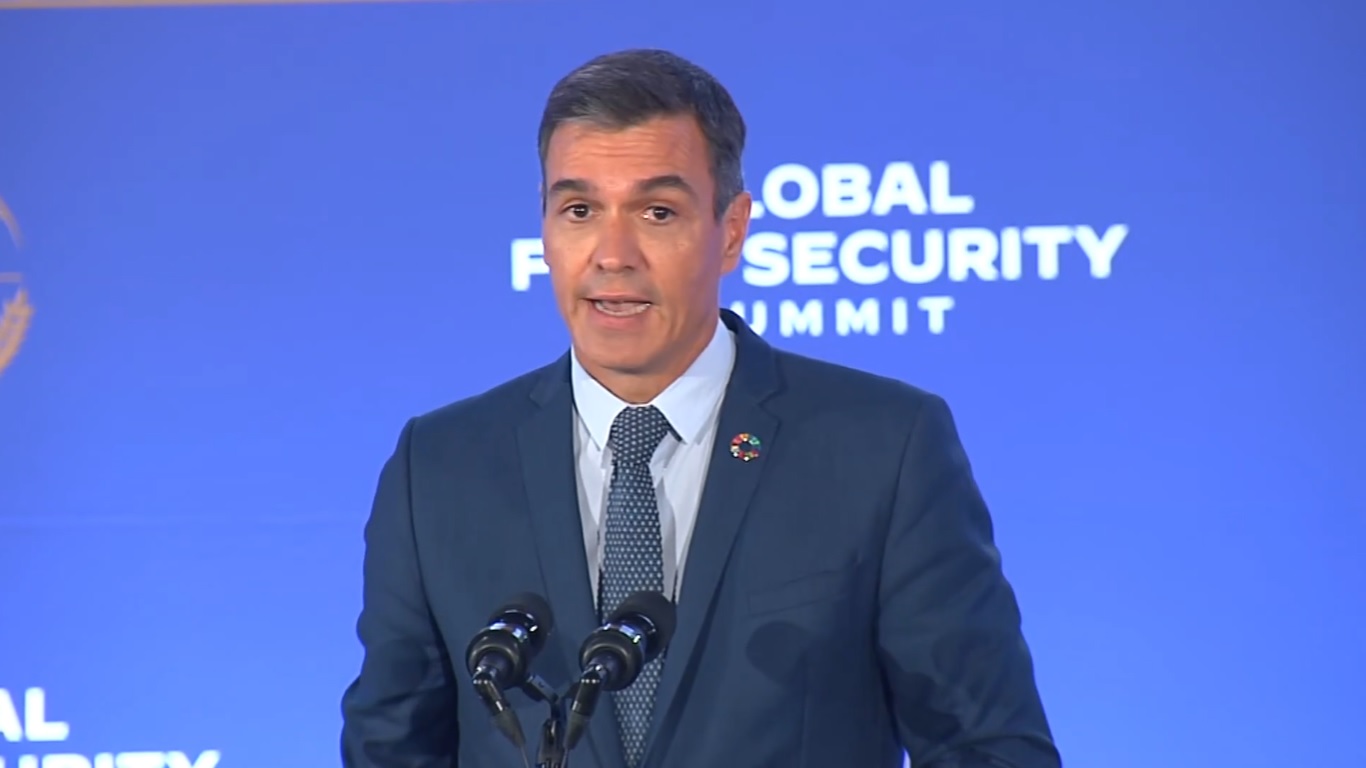 El presidente del Gobierno, Pedro Sánchez, interviene en Nueva York. Moncloa.
