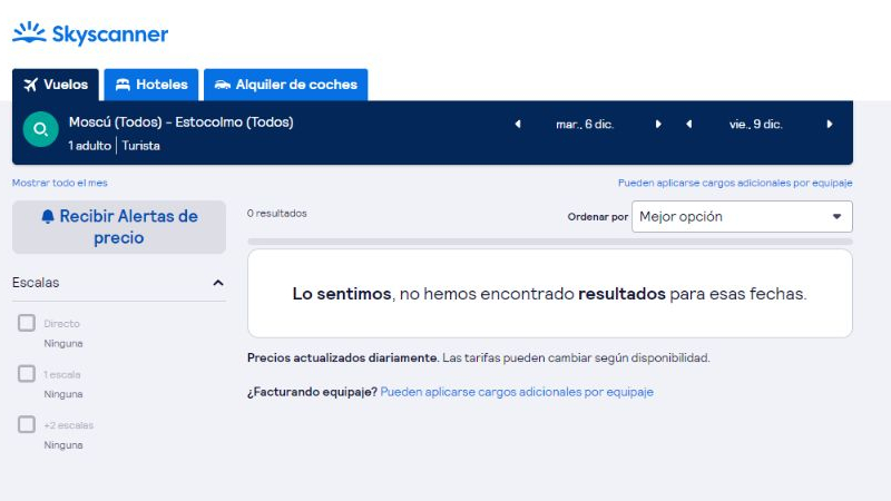 Vuelos desde Rusia, en Skyscanner. Vuelos desde Rusia, en Skyscanner.
