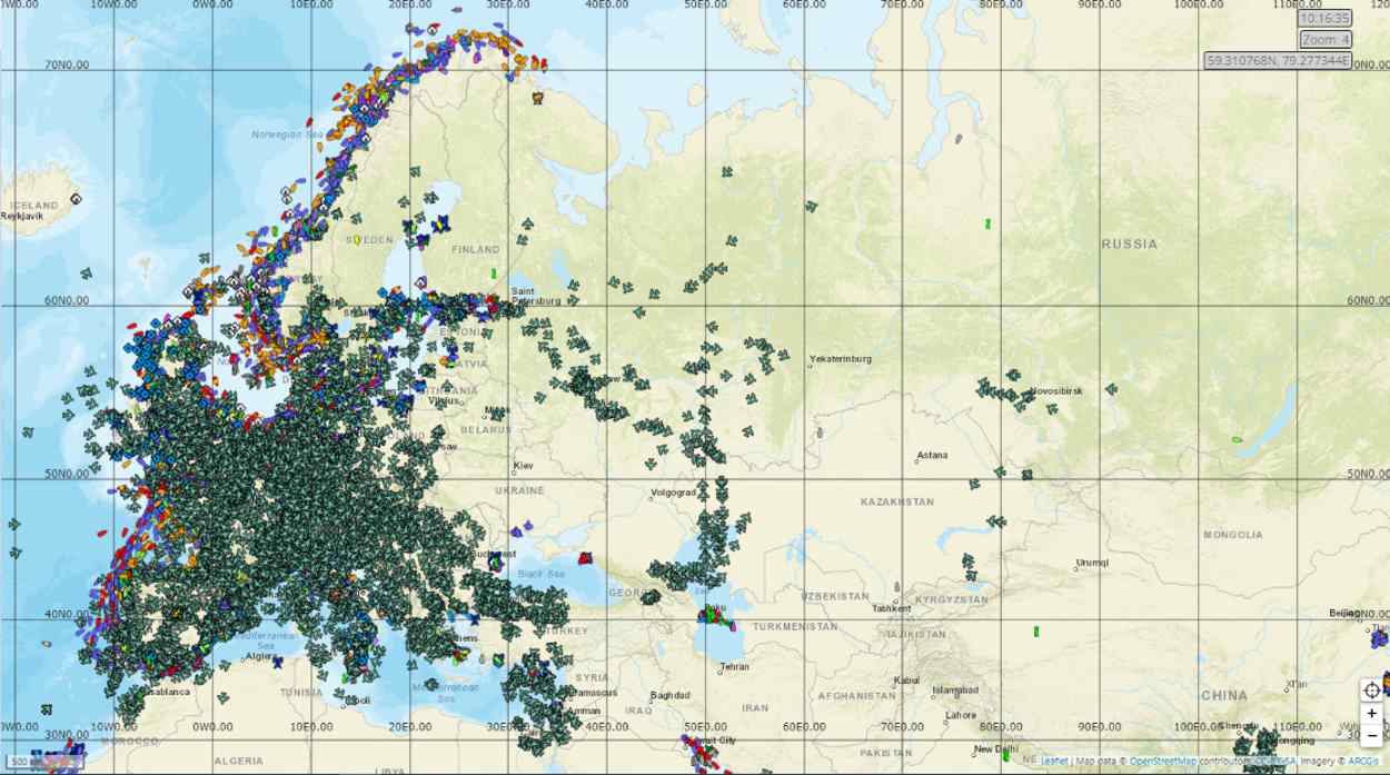 Mapa de vuelos en tiempo real de localizatodo.com