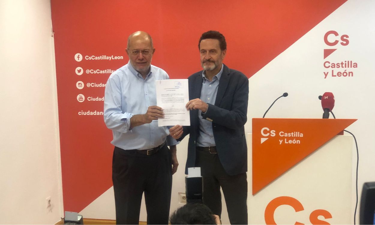 Francisco Igea junto con el portavoz nacional de Ciudadanos, Edmundo Bal. Imagen: Franca Velasco.