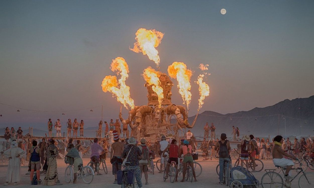 Imagen del festival 'Burning Man'. Redes sociales.
