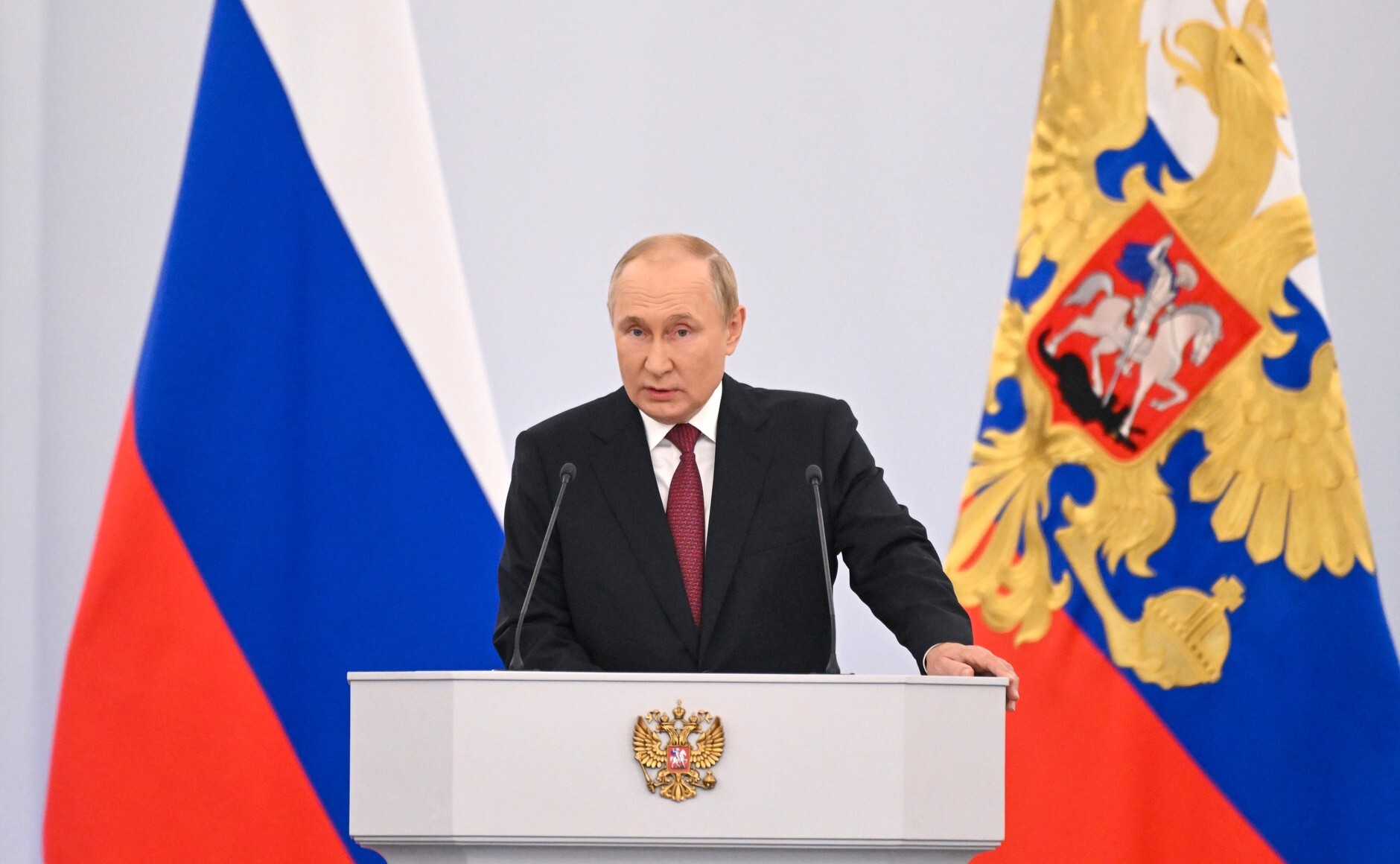 El presidente de Rusia, Vladimir Putin, pronunciando un discurso. EP