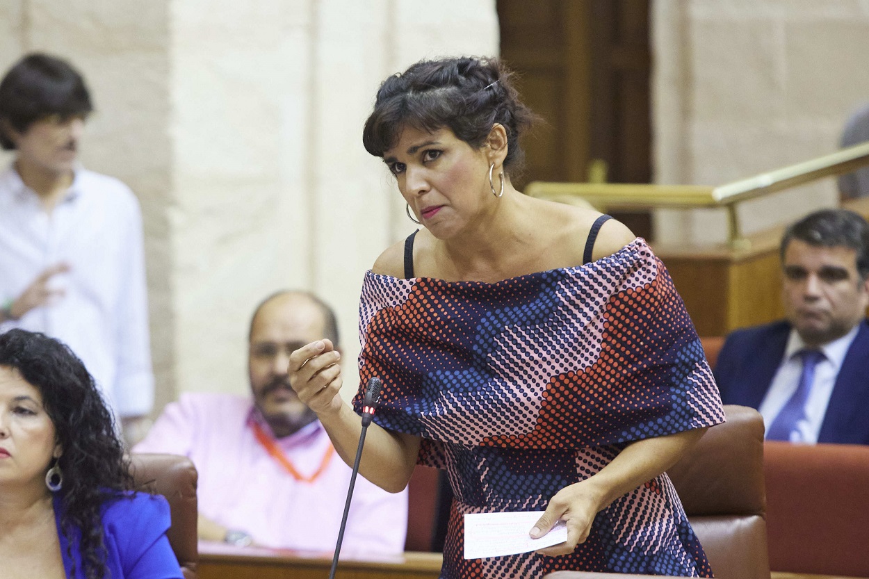 La portavoz de Adelante Andalucía, Teresa Rodríguez, en una imagen de archivo. EP.