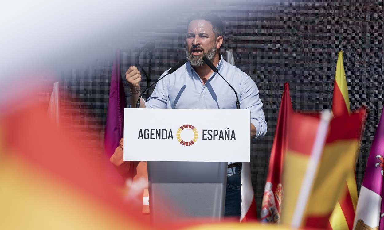Santiago Abascal, presidente de Vox, en el evento Viva 21, a octubre de 2021. EP
