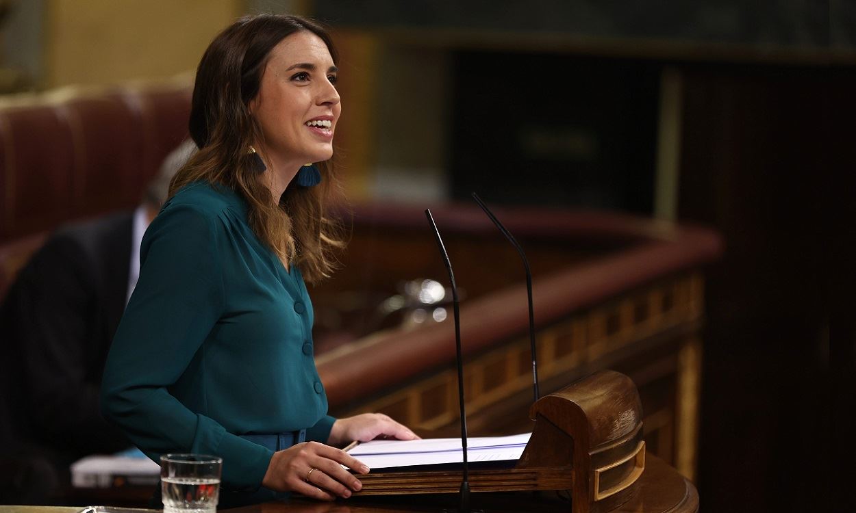 Irene Montero, ministra de Igualdad, en el Congreso. EP