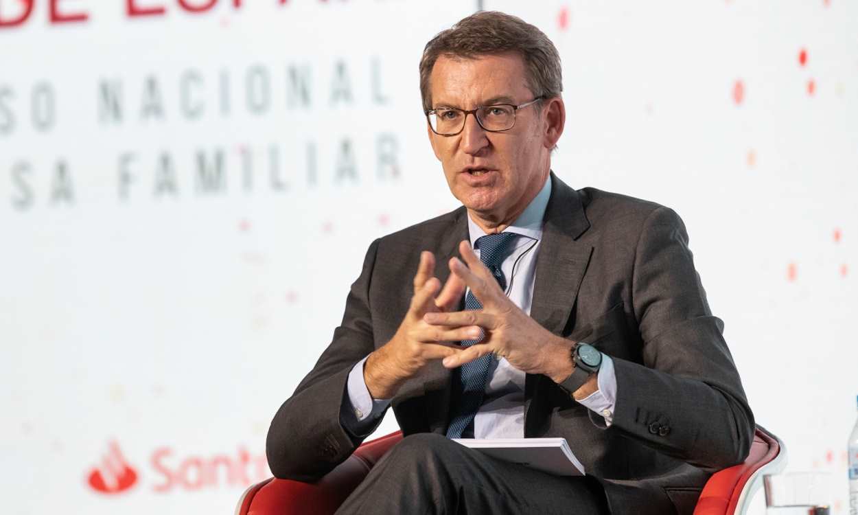 Alberto Núñez Feijóo, presidente del PP, en el Congreso de la Empresa Familiar. EP