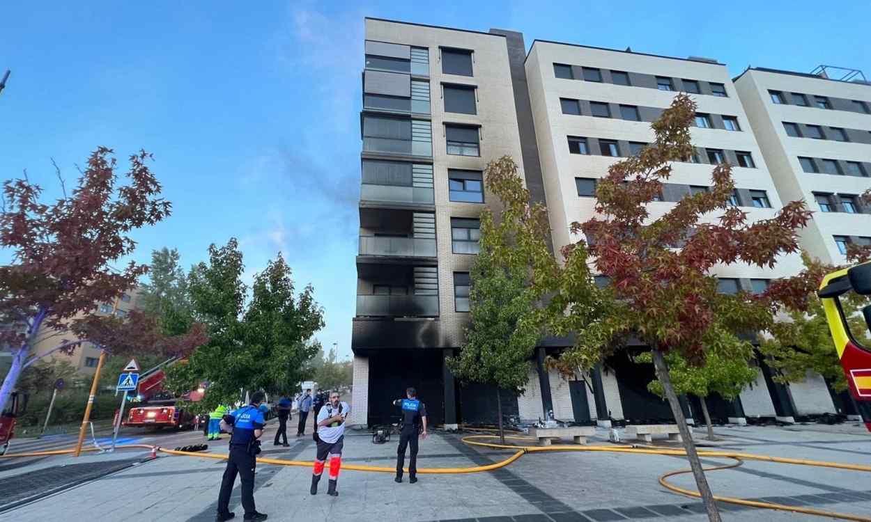 Explosión e incendio en un local comercial de Alcorcón. EP