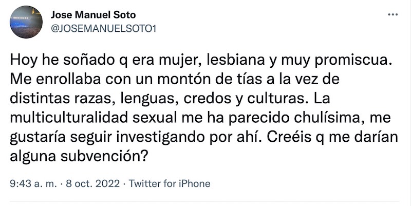 Tuit de José Manuel Soto Tuit de José Manuel Soto