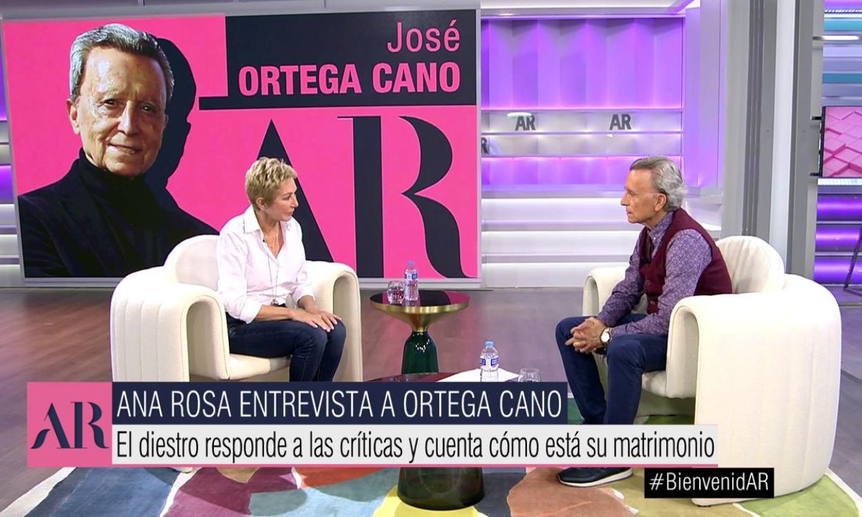 José Ortega Cano en la entrevista con Ana Rosa Quintana. Mediaset.