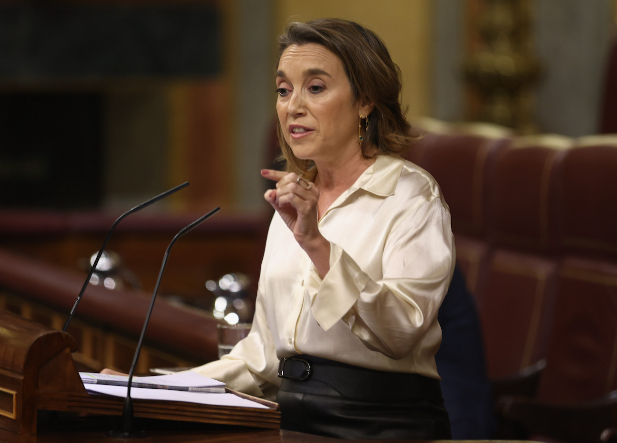 Cuca Gamarra, en una sesión plenaria en el Congreso de los Diputados. EP