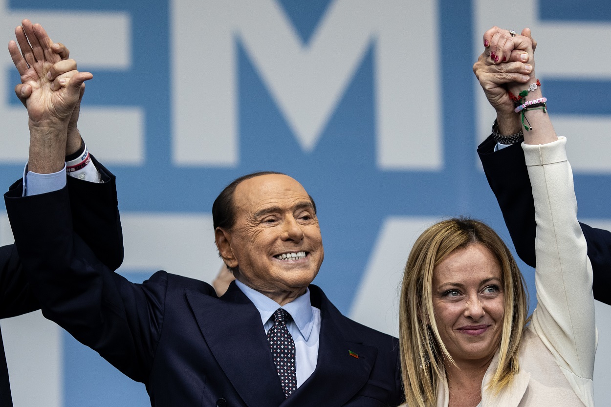 Silvio Berlusconi y Giorgia Meloni