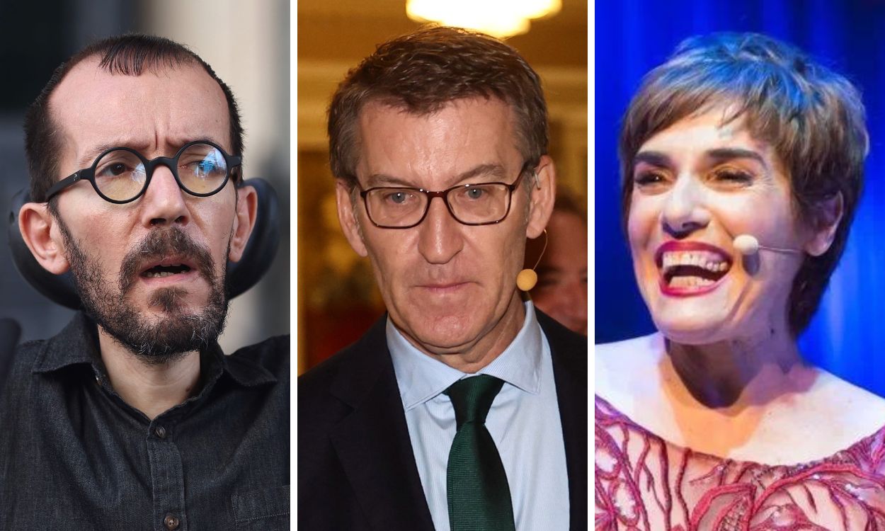 Pablo Echenique, Alberto Núñez Feijóo y Anabel Alonso