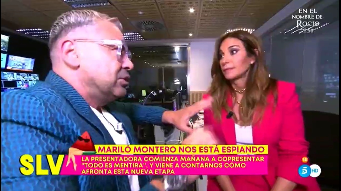 Jorge Javier Vázquez y Mariló Montero en 'Sálvame'. Telecinco.