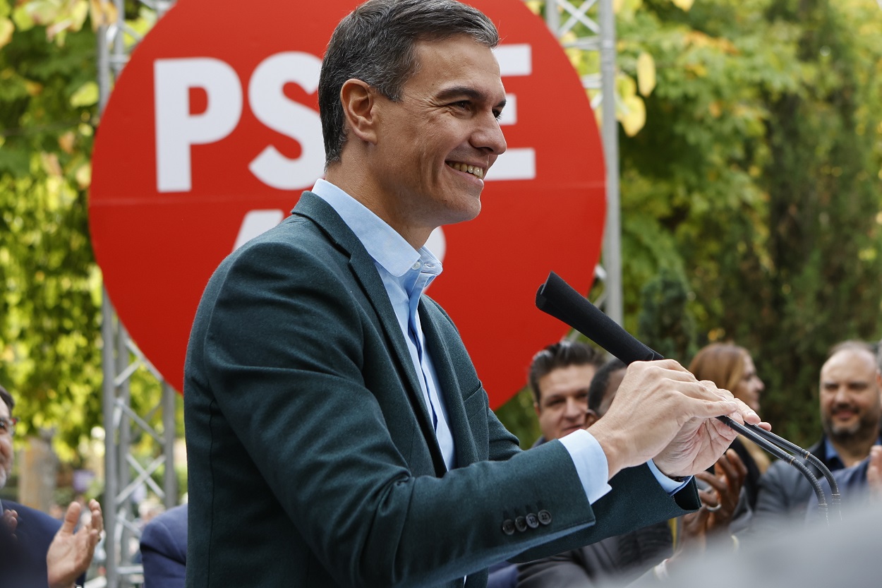 El presidente del Gobierno, Pedro Sánchez, en un acto en Soria. EP