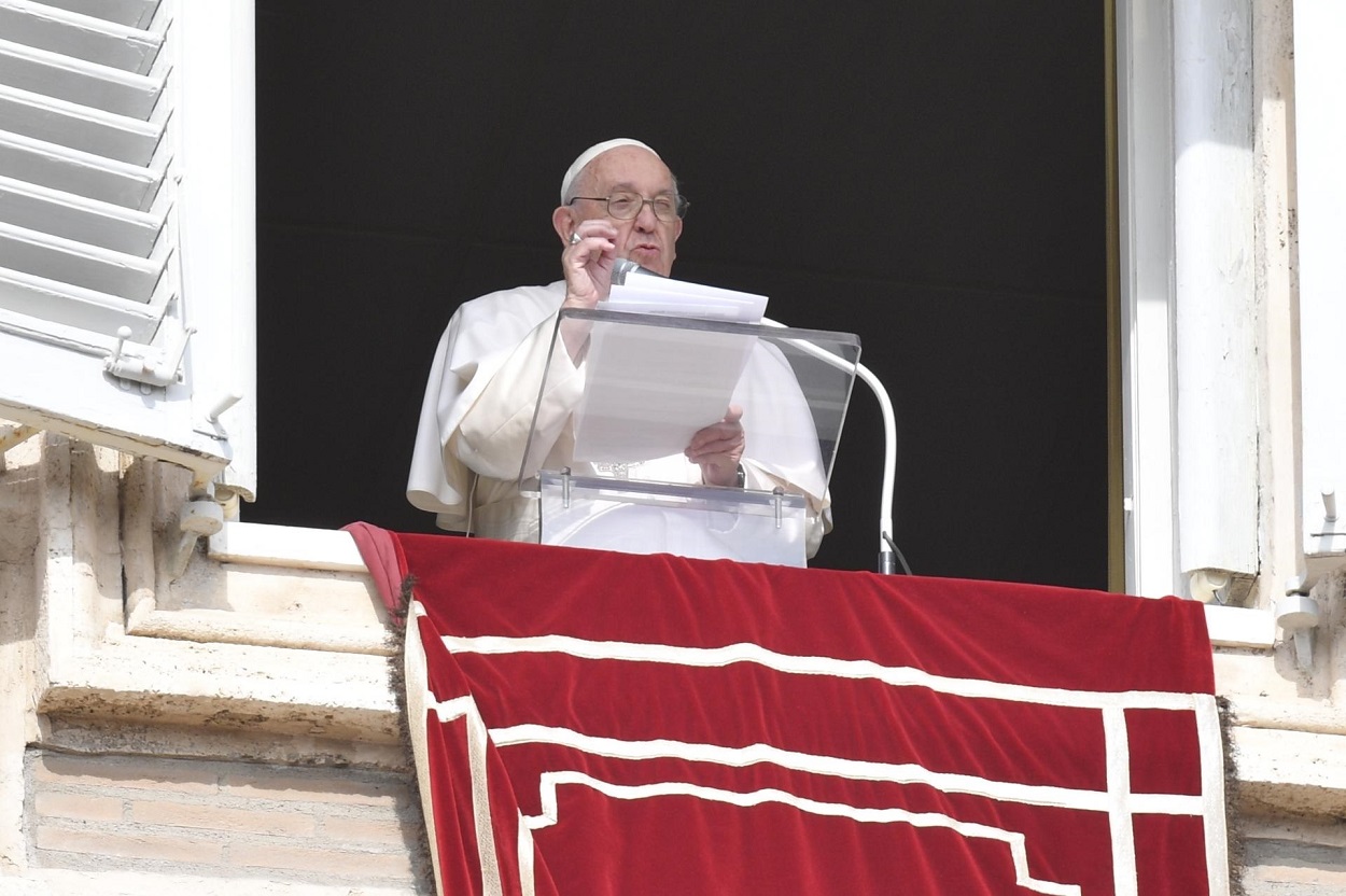 El Papa Francisco durante el ángelus del domingo 23 de octubre de 2022. EP.
