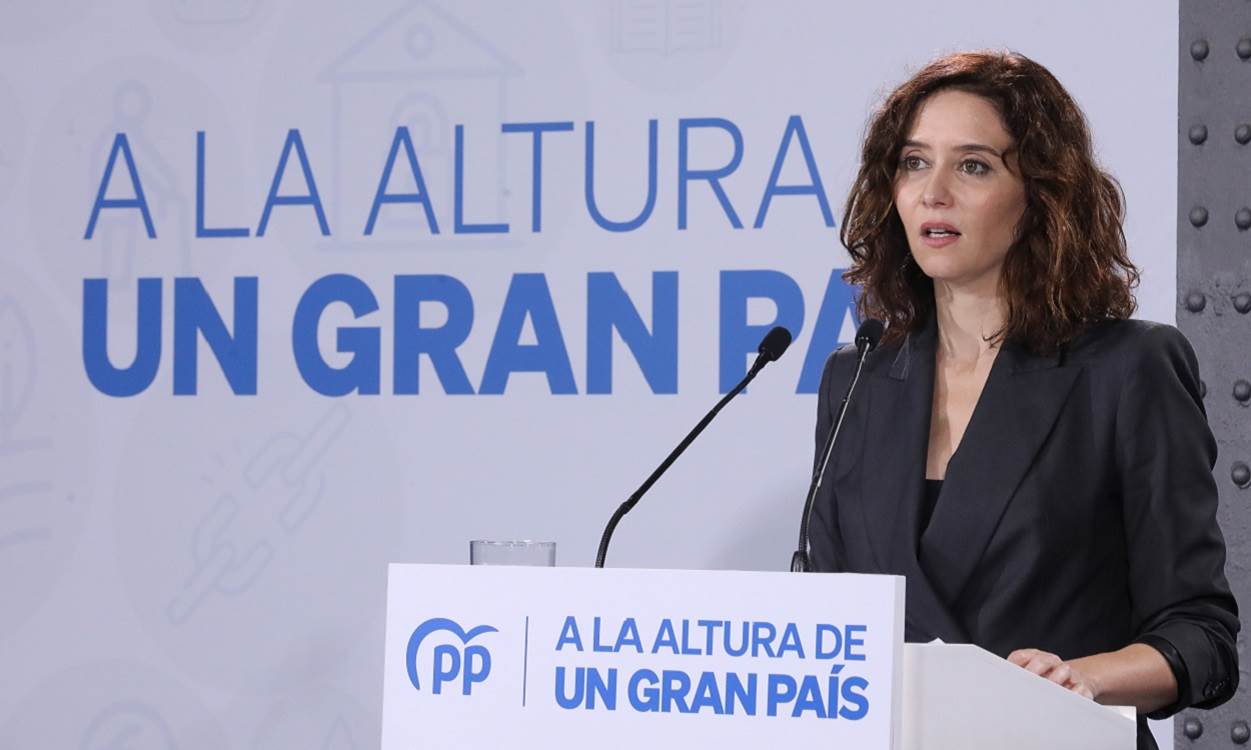 Isabel Díaz Ayuso, presidenta de la Comunidad de Madrid, en una convención sectorial del PP. EP