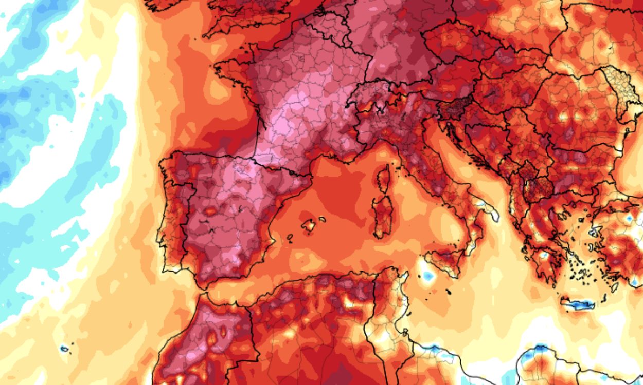 Mapa de anomalía en las temperaturas. Tropicaltidbits.com