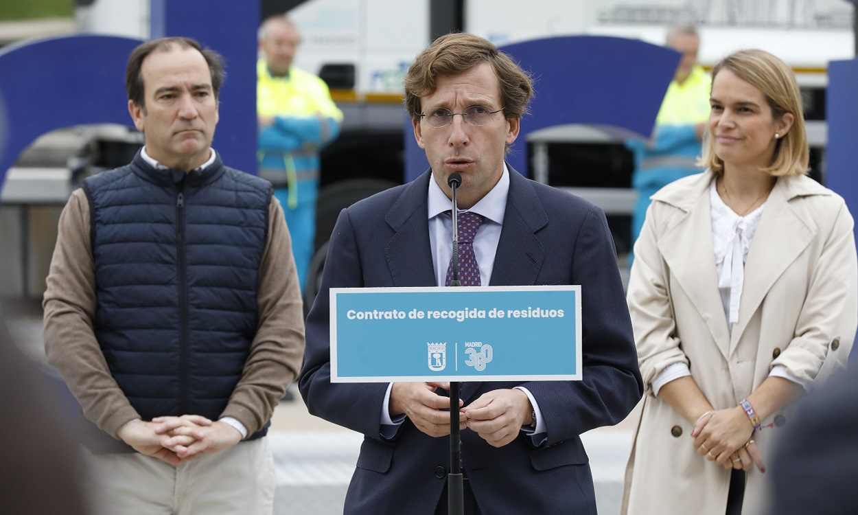 José Luis Martínez Almeida, alcalde de Madrid, presenta un nuevo servicio de recogida de residuos. PP