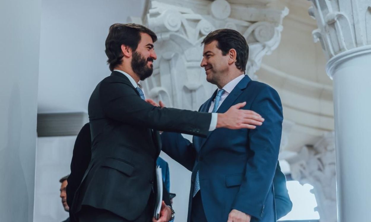 El vicepresidente de Castilla y León, Juan Gallardo, junto Alfonso Fernández Mañueco